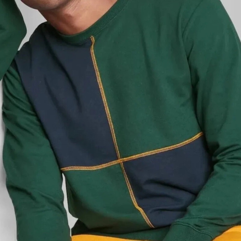 Original Use Green and Navy Sweatshirt - XL
